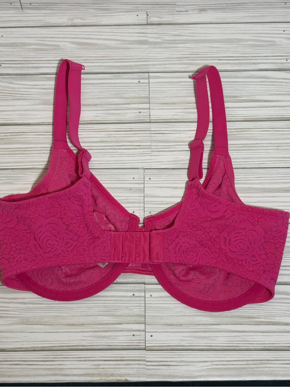 Wacoal Halo Lace Underwire Bra 34DD Pink Floral Lace Full Coverage Bra - Picture 3 of 6